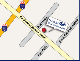 Joindre Hyundai Drummondville en Montérégie Nous joindre